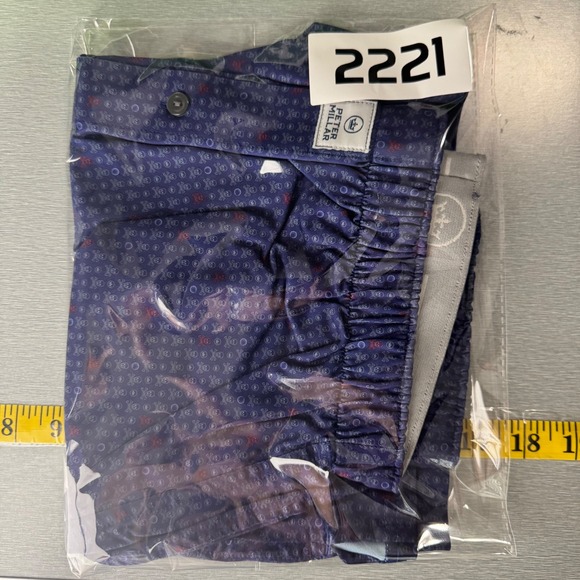 Peter Millar Mens Boxer Size Small Blue Skull Print Button Fly - Picture 7 of 7